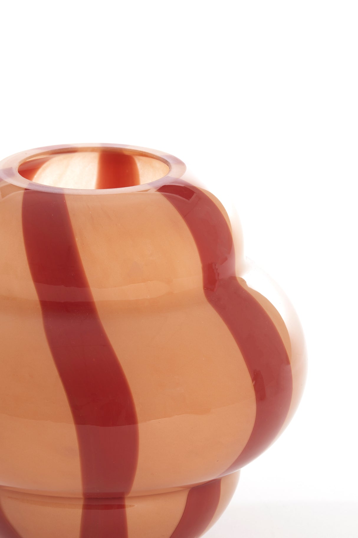 Terra-Brown Glass Vase Ø22x20 cm - Ylien Collection