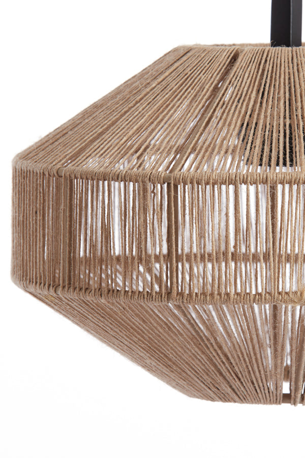 Decorative Black & Natural Wood Table Lamp - 26x60 cm Lyra Design