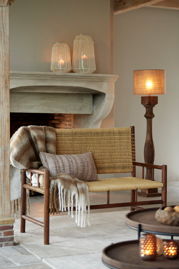 Elegant Beige Cylindrical Lampshade 40x40x30 cm