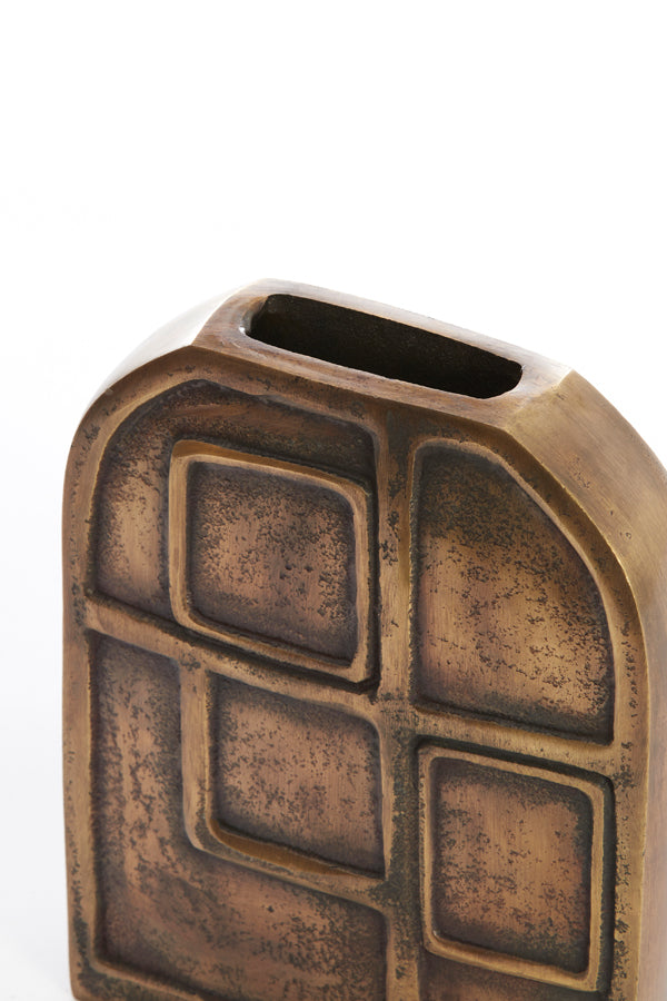 Antique Bronze Belanga Deco Vase, 17x5x22.5 cm