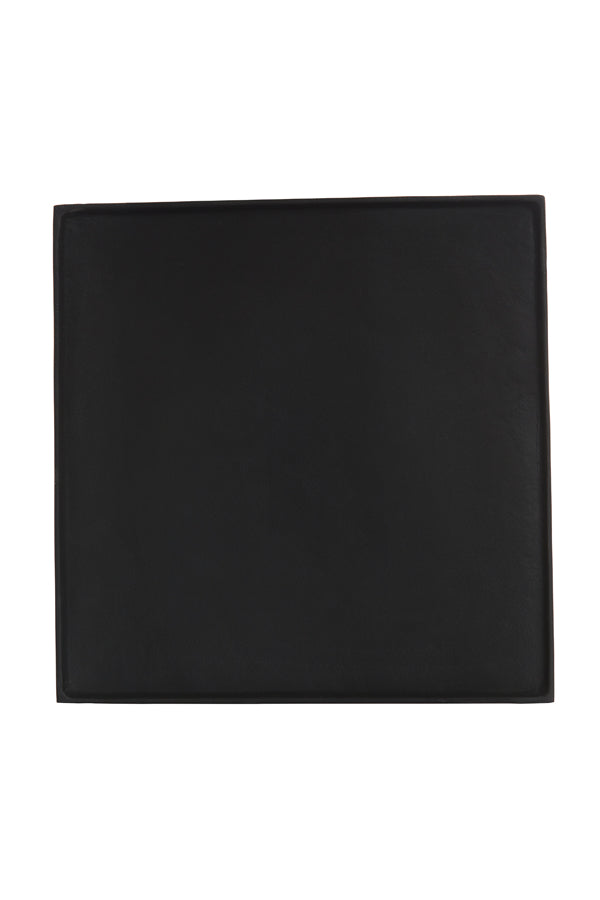 Modern Elegance: Black Square Ceramic Plate 39.5x39.5x1.5 cm