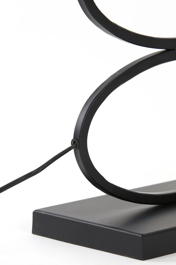 Elegant Stelius Black Matte Table Lamp Base 33x17x59 cm