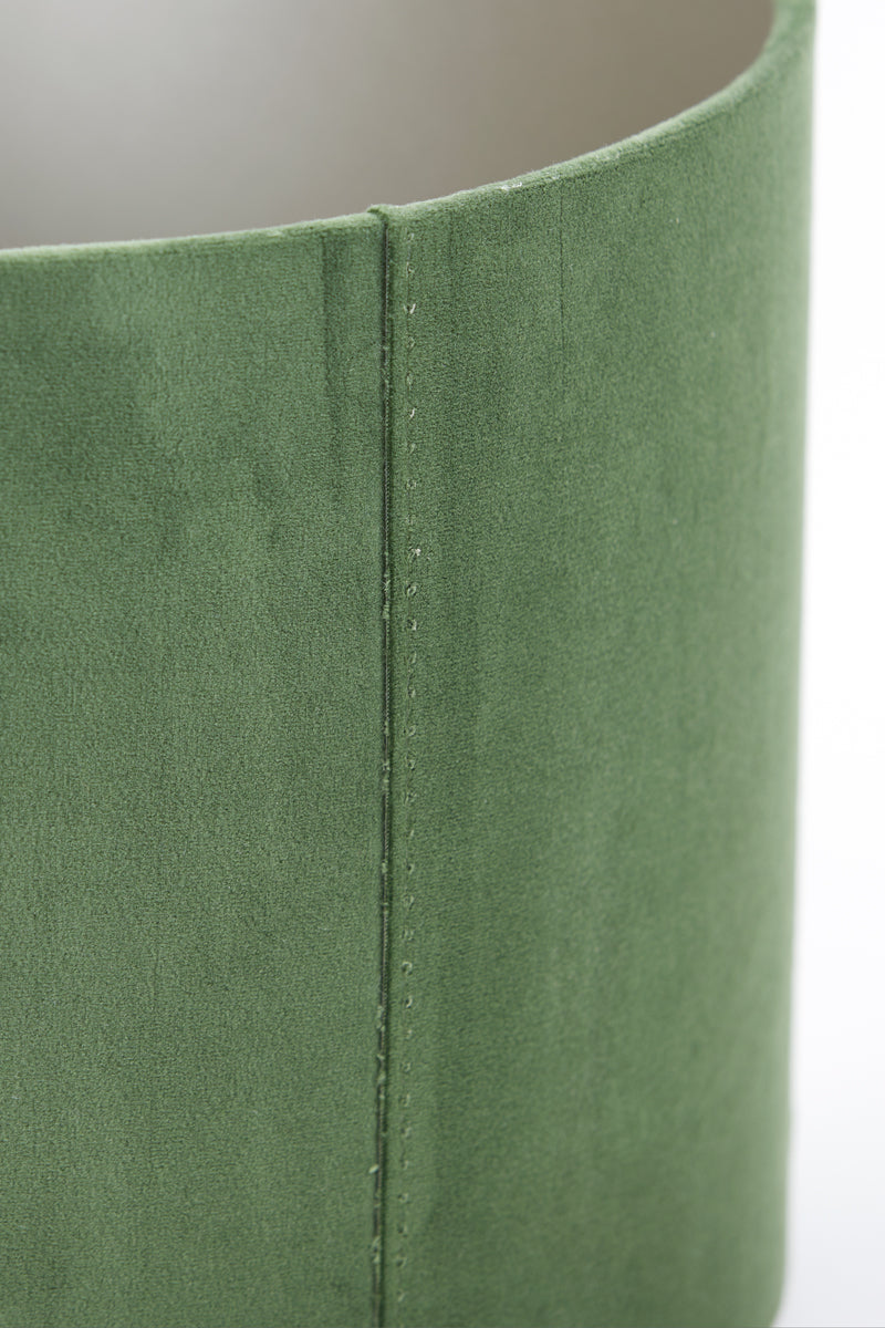 Dusty Green Velour Cylinder Lampshade 30x30x21 cm