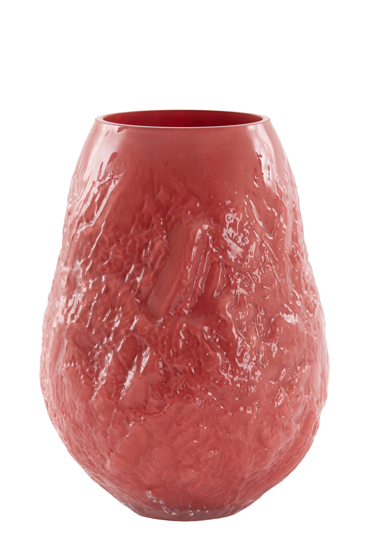 Coral Elegance: Tolmin Glass Vase Ø21.5x30 cm