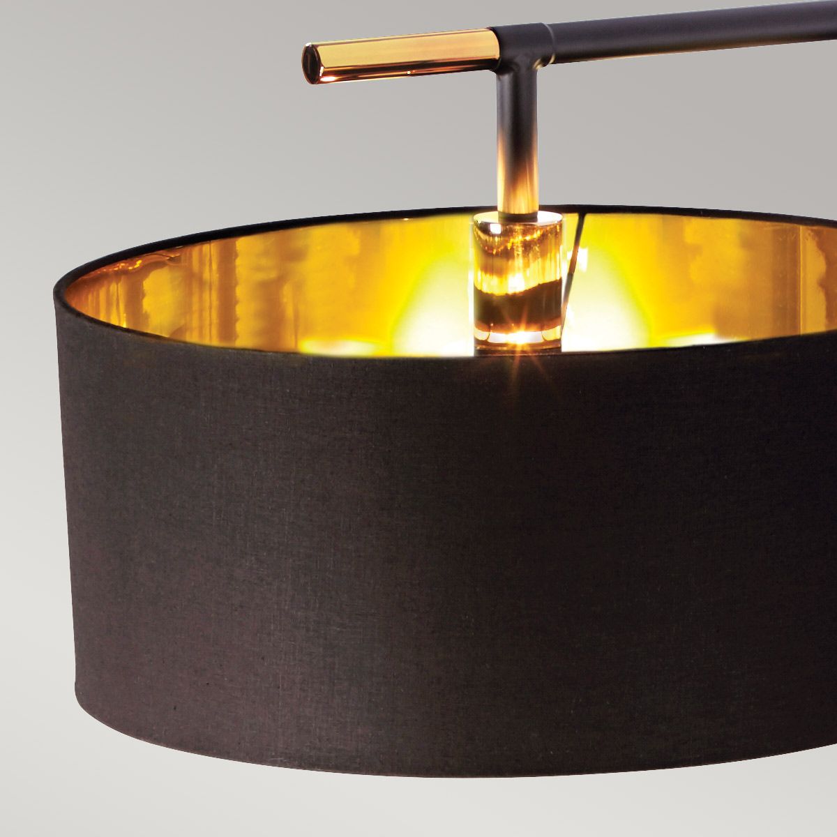 Balance 1 Light Floor Lamp Black/ Polished Brass