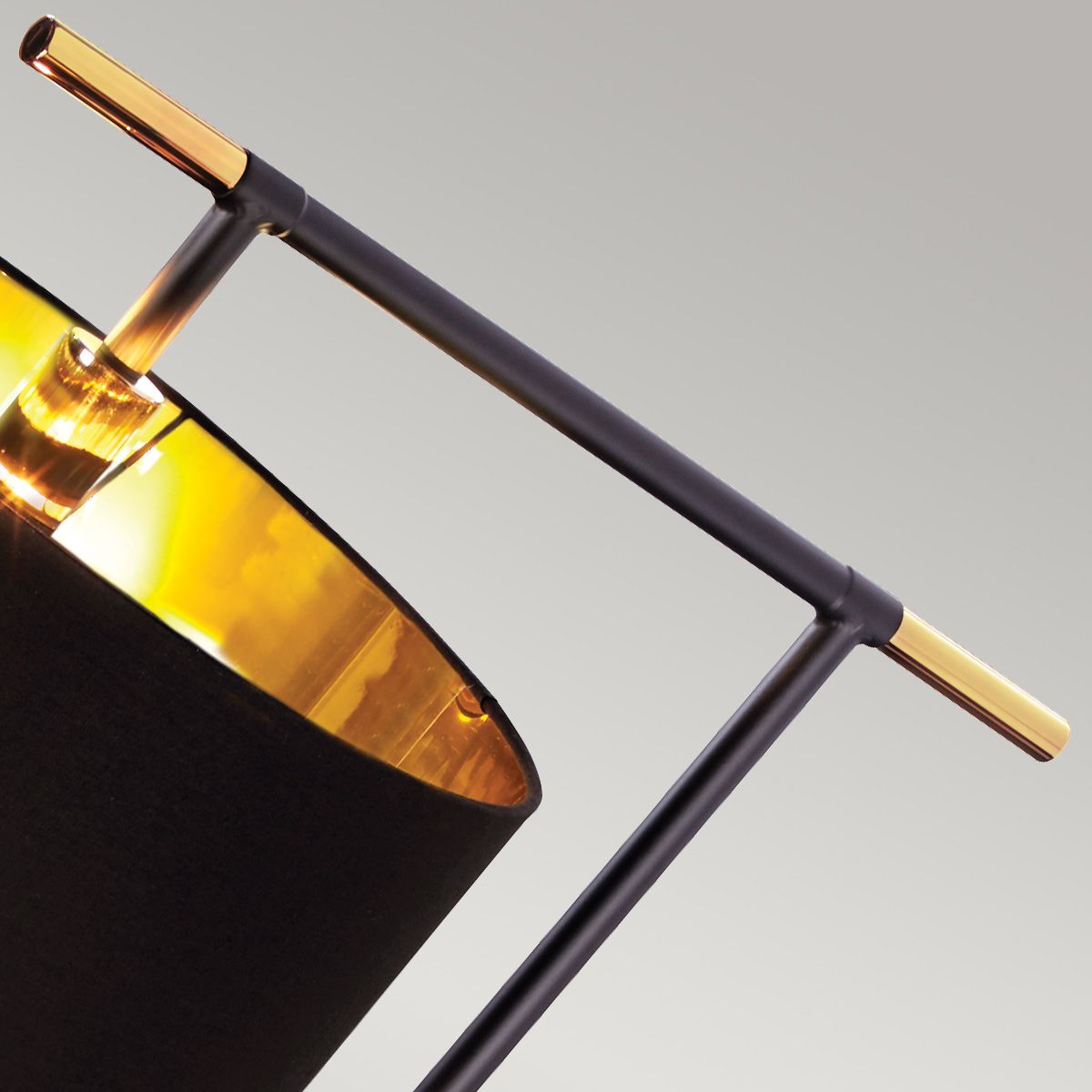 Balance 1 Light Floor Lamp Black/ Polished Brass