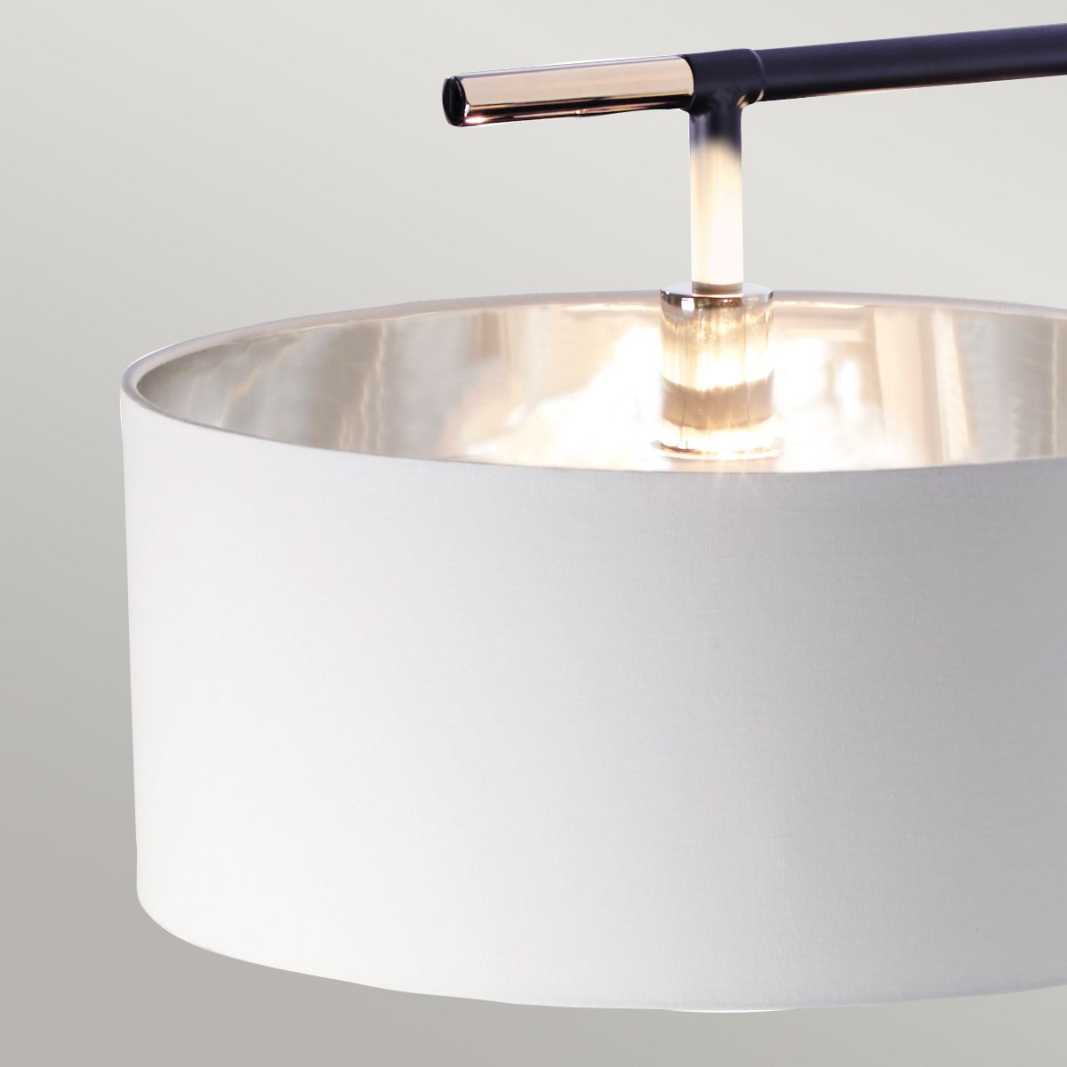 Balance 1 Light Floor Lamp Black/ Polished Nickel