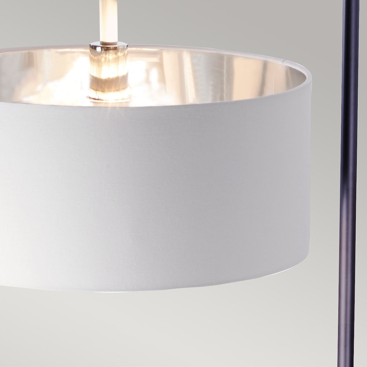 Balance 1 Light Floor Lamp Black/ Polished Nickel