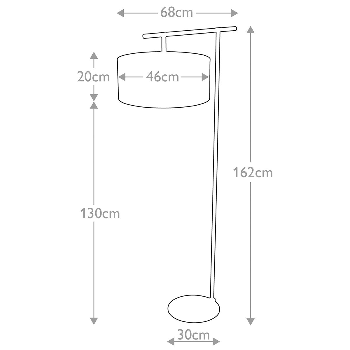 Modern Elegance Floor Lamp in White and Polished Nickel