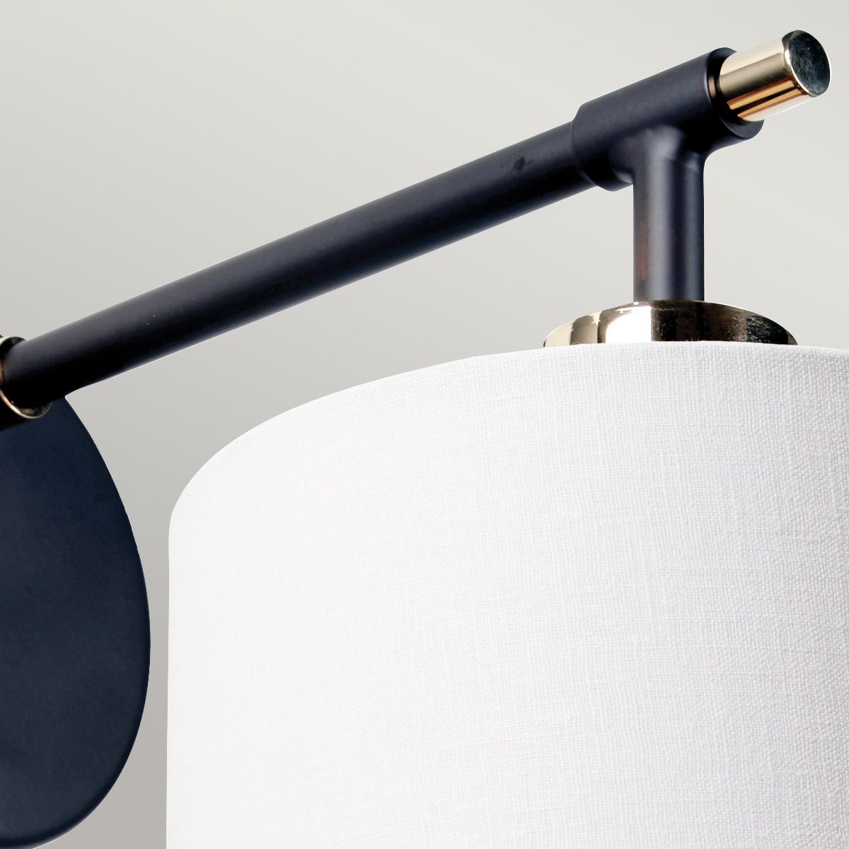 Balance 1 Light Wall Light Black/ Polished Nickel