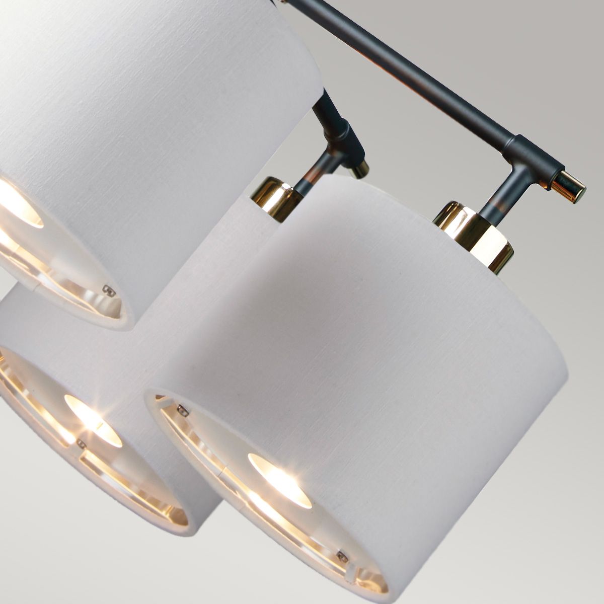 Balance 5 Light Chandelier Black/ Polished Nickel