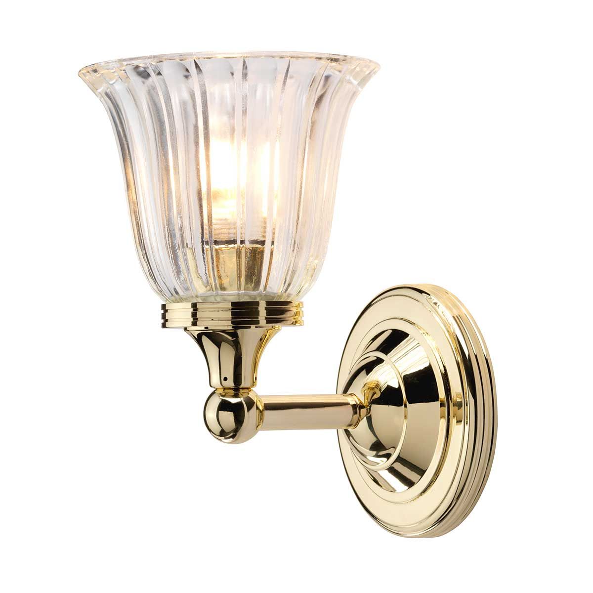 Austen Collection: Classic Brass Wall Sconce with LED Light