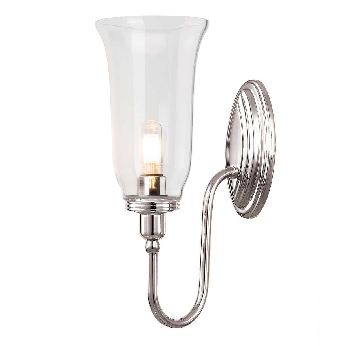 Blake Single Light Wall Fixture - Polished Nickel Finish