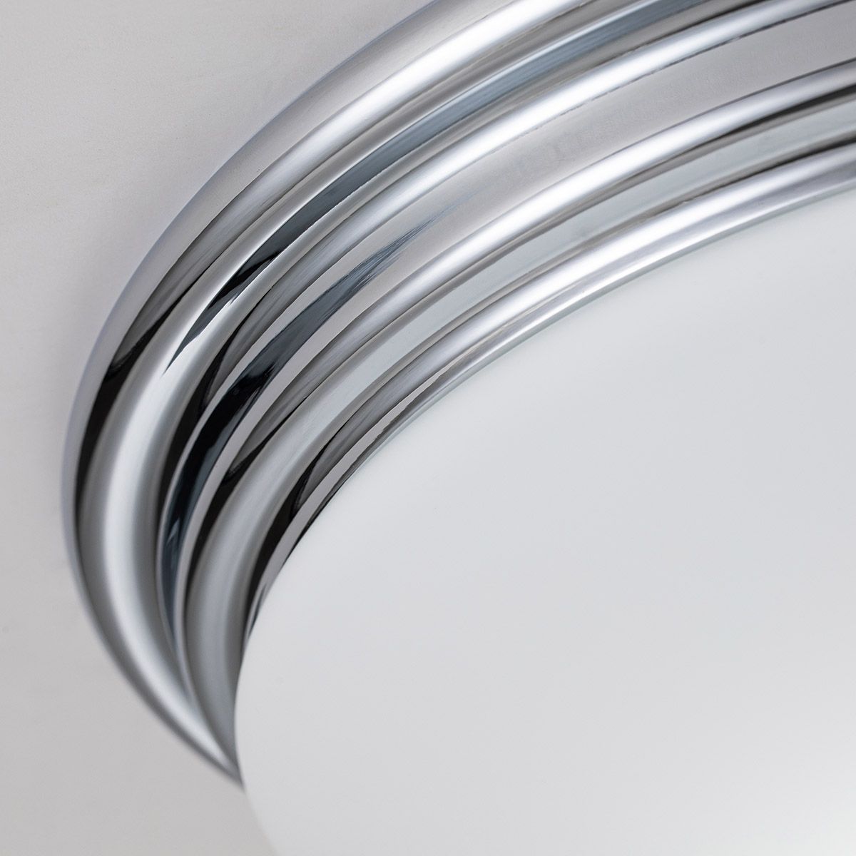 Elegant Polished Chrome Flush Mount Ceiling Light for Bathrooms