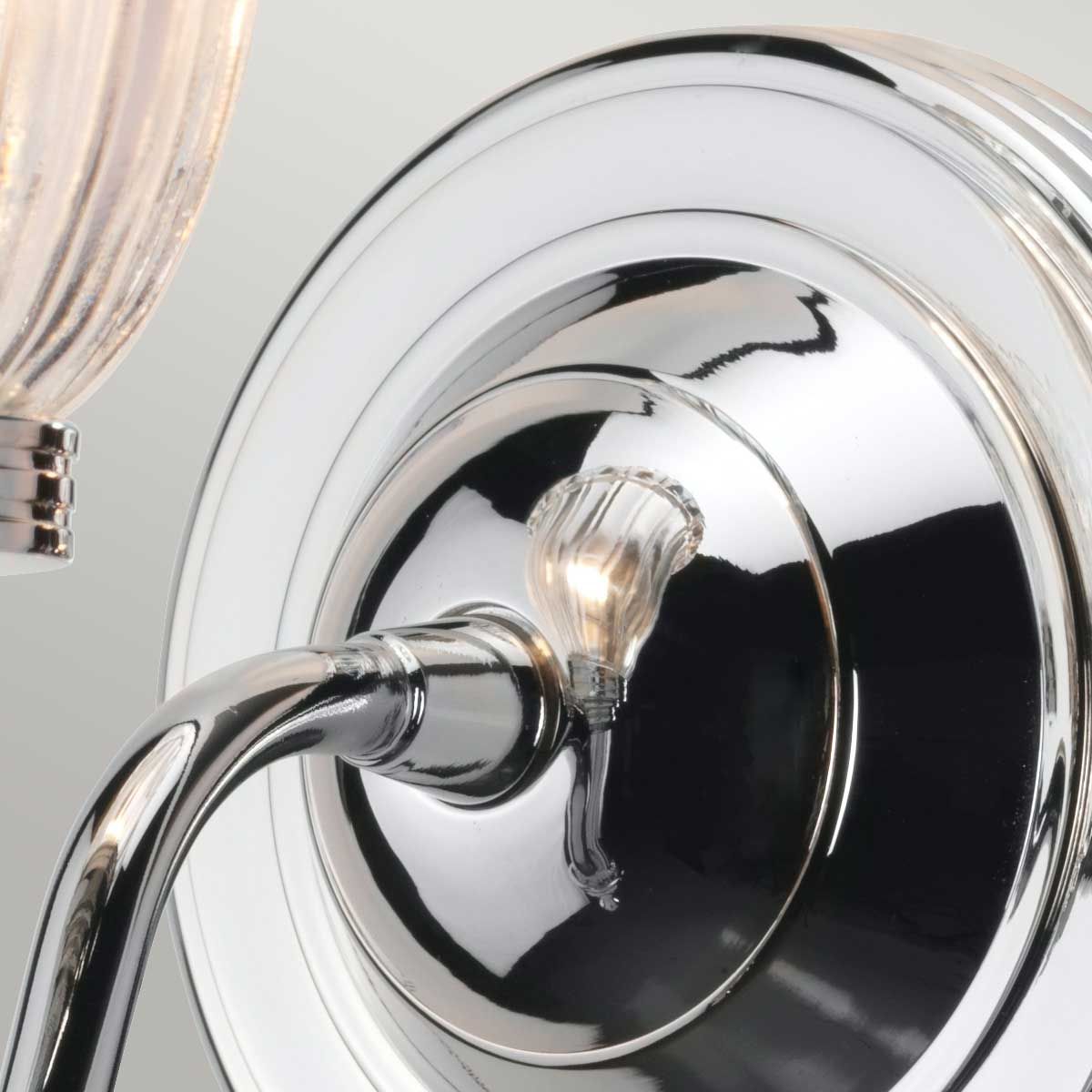 Elegant Carroll Polished Chrome Wall Light Fixture