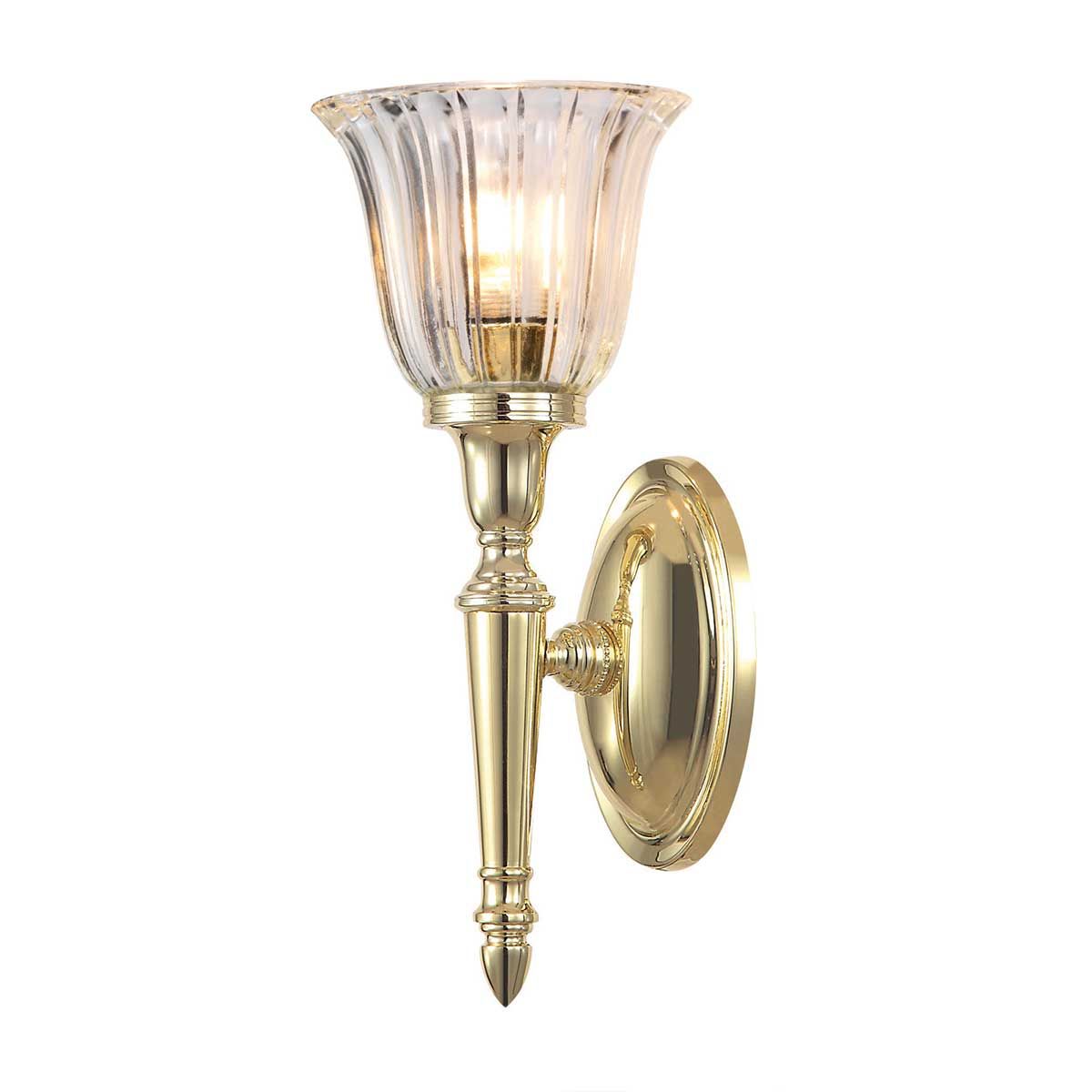 Elegant Dryden Polished Brass Wall Sconce Light