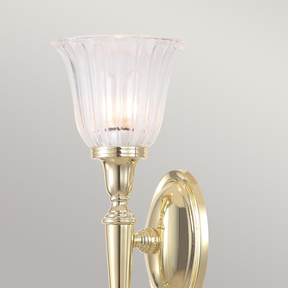 Elegant Dryden Polished Brass Wall Sconce Light