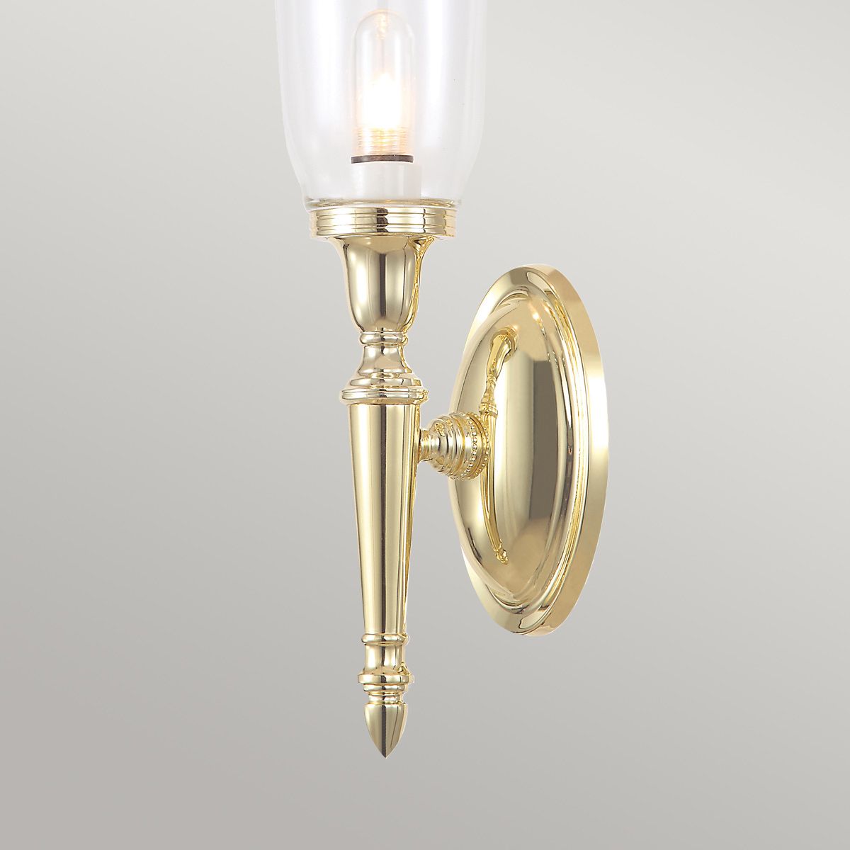 Polished Brass Dryden Wall Light for Elegant Bathroom Ambiance