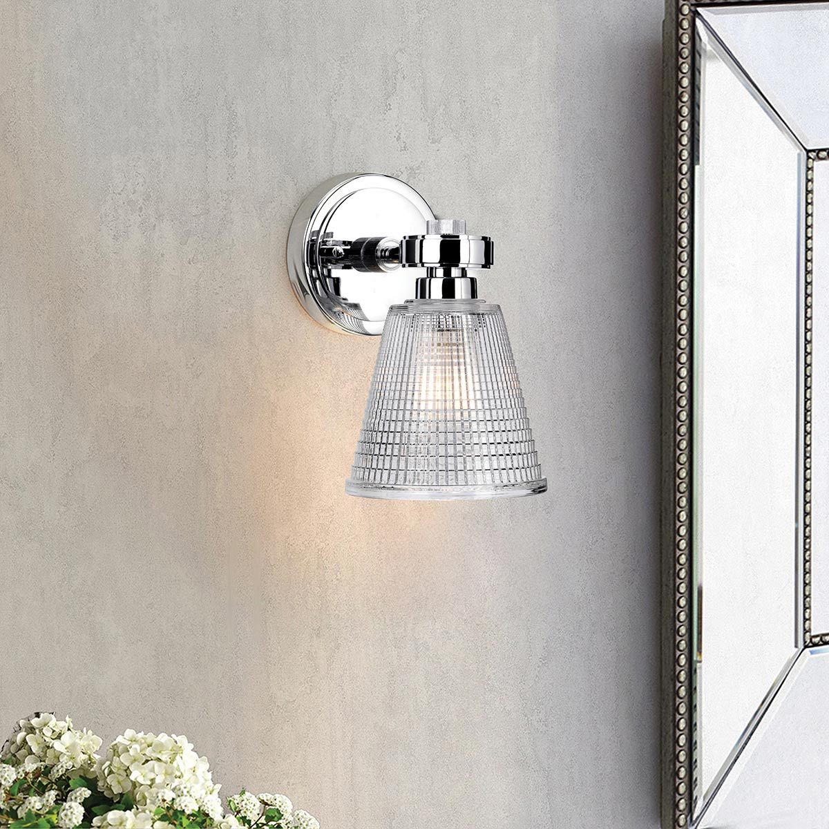 Gunnislake Adjustable Wall Light in Polished Chrome - IP44 Rated