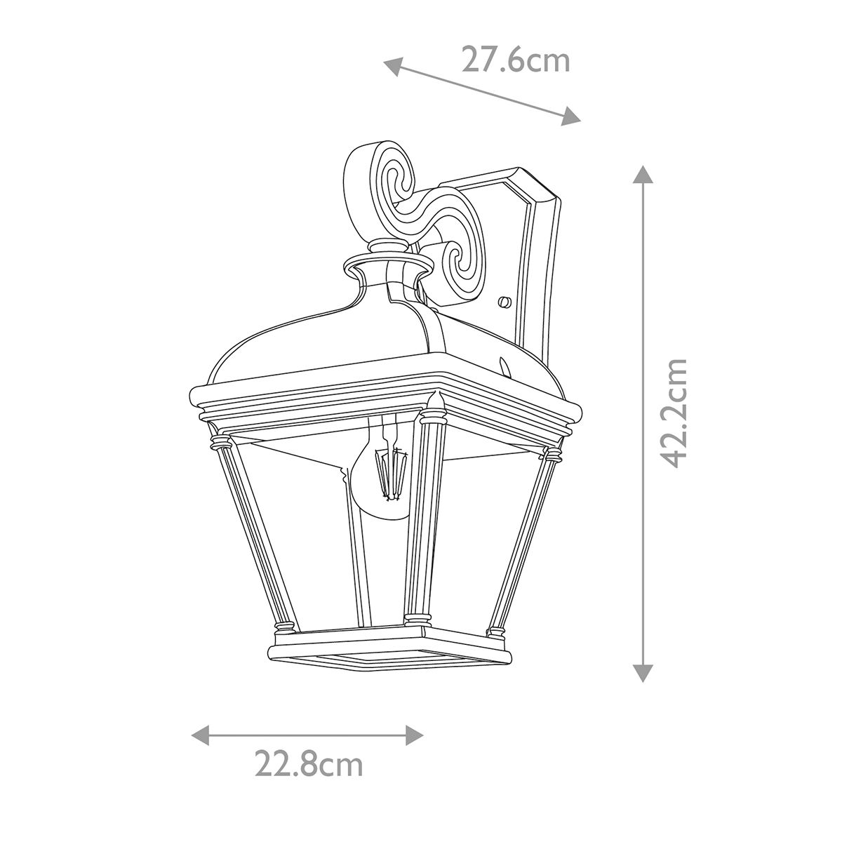 Bayview Classic Black Outdoor Wall Lantern