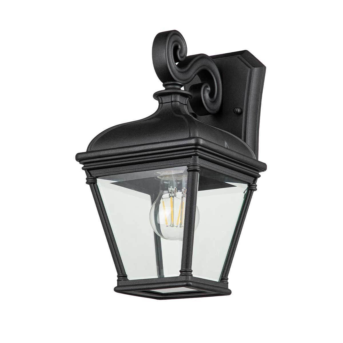 Bayview Black Elegant Outdoor Wall Lantern
