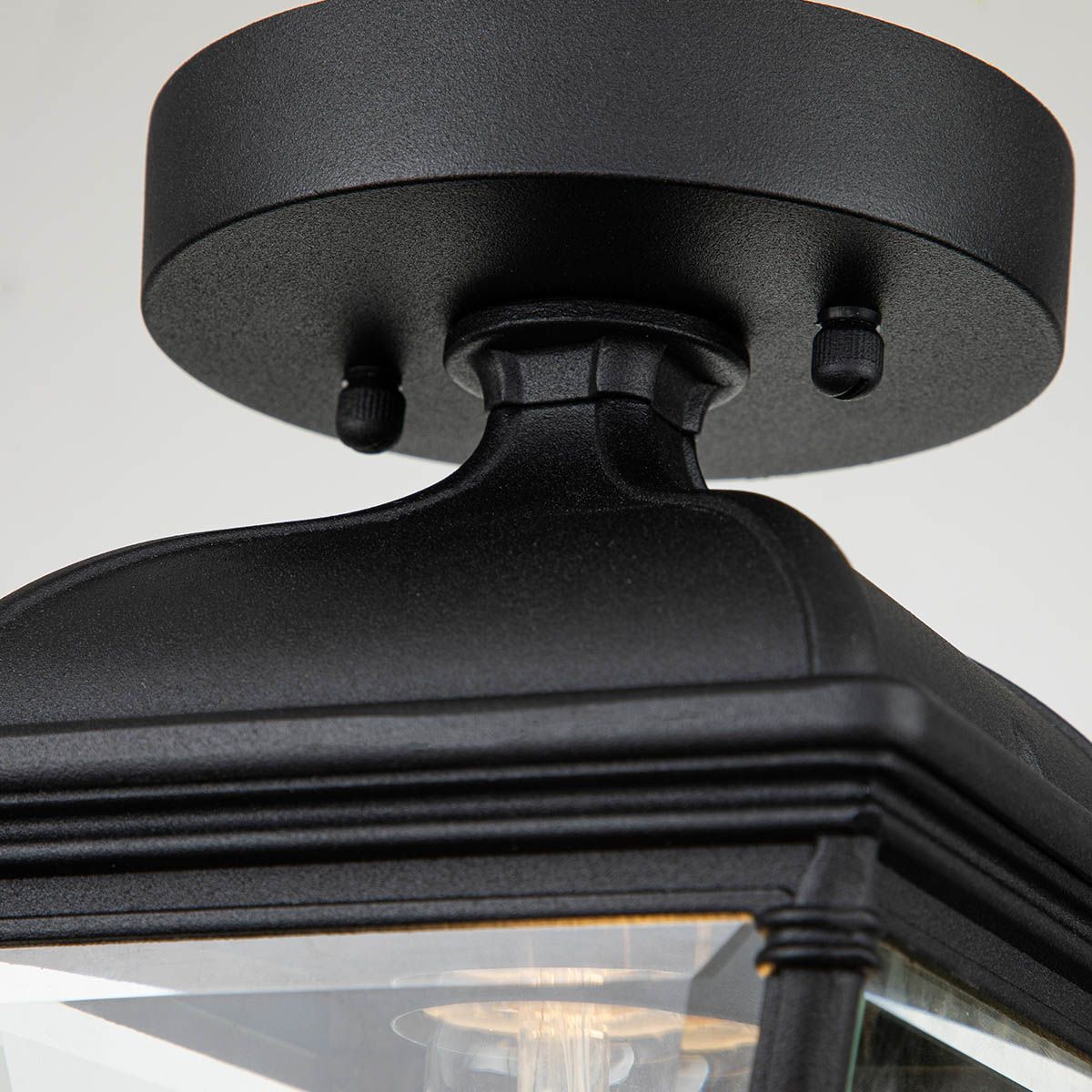 Bayview Elegant Black Outdoor Ceiling Lantern