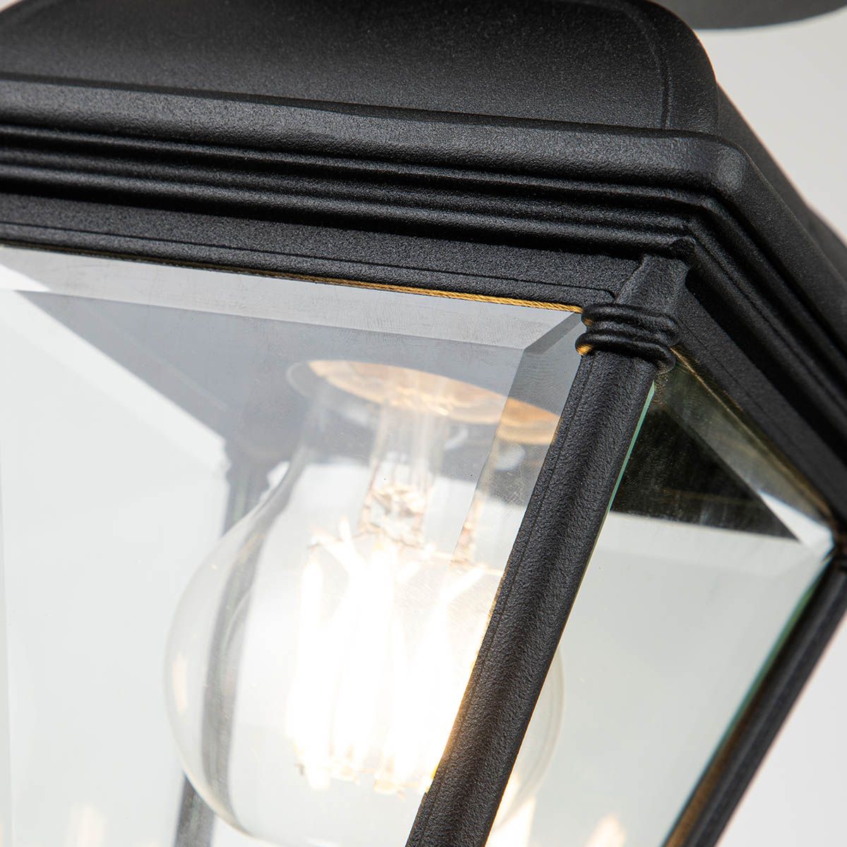 Bayview Elegant Black Outdoor Ceiling Lantern