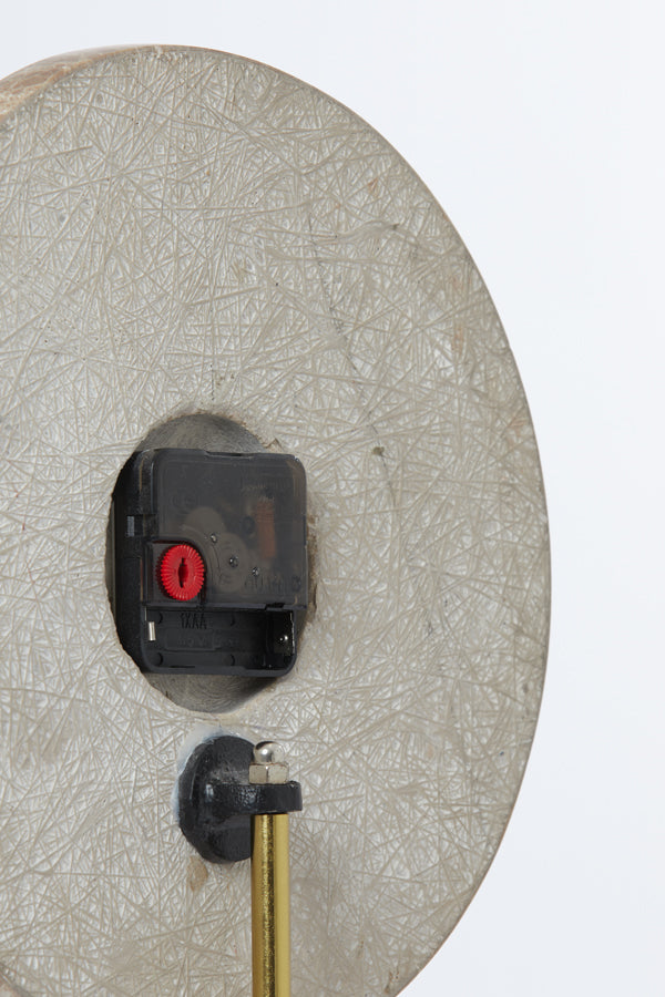 Elegant Brown Moreno Marble Clock with Base - 25.5x10x42.5 cm