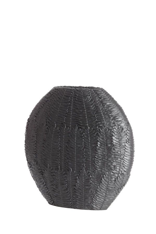 Elegant Matte Black Nivica Vase 30x10x29.5 cm