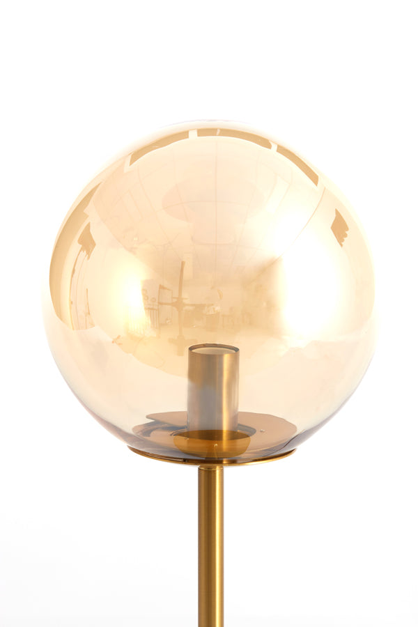 Amber Gold Medina Glass Table Lamp, 20x43 cm