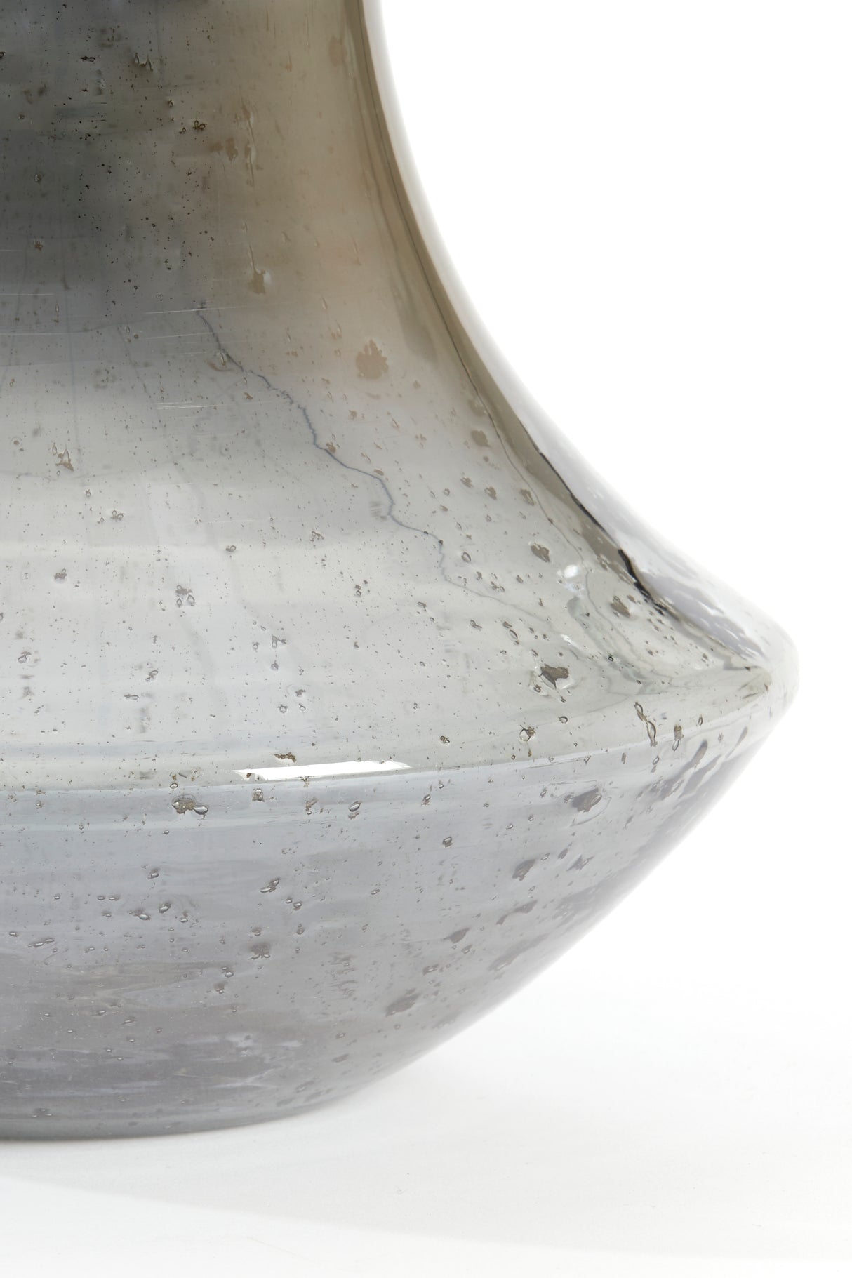 Smoked Stone Finish Glass Vase Ø25x40 cm Leanna