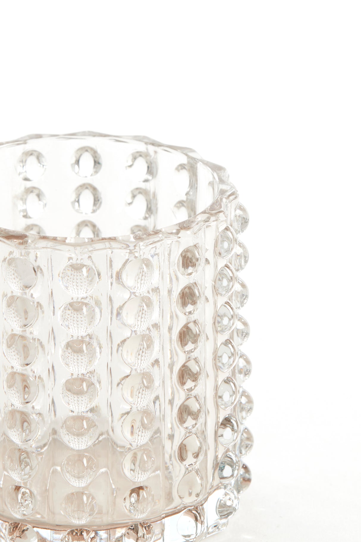 Cream Bublina Glass Tealight Holder Ø9.5x10 cm