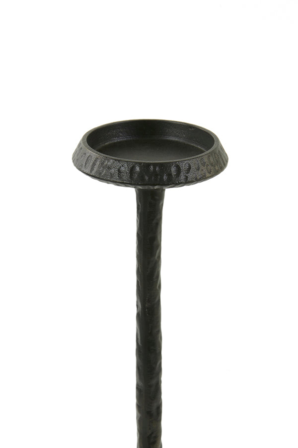 Elegant Matte Black Candle Holder, Height 36 cm, Diameter 8 cm