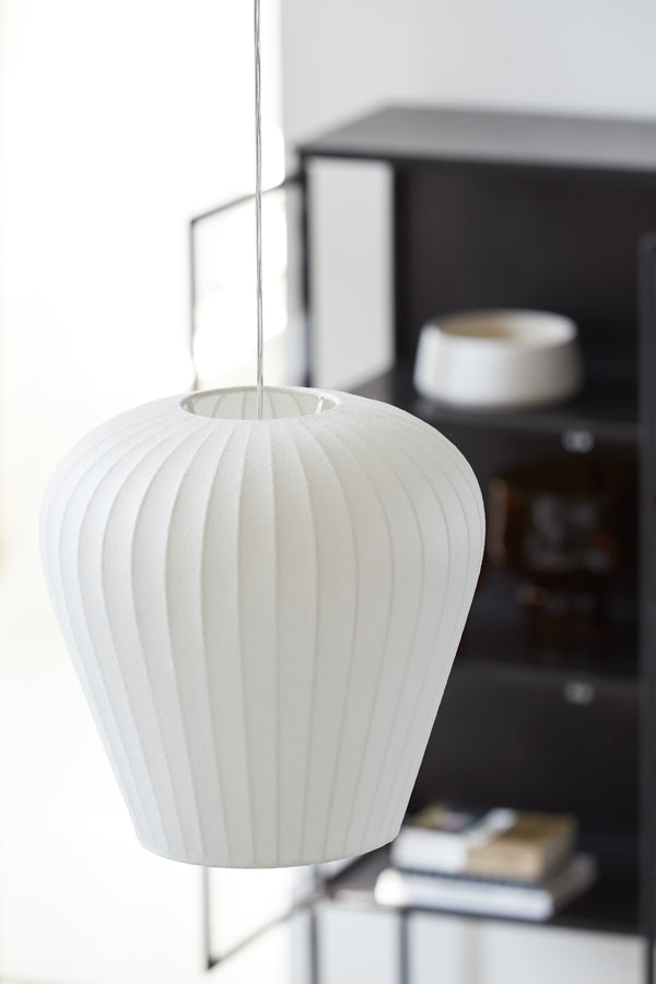 White Pendant Lamp with 37.5 cm Diameter and Height