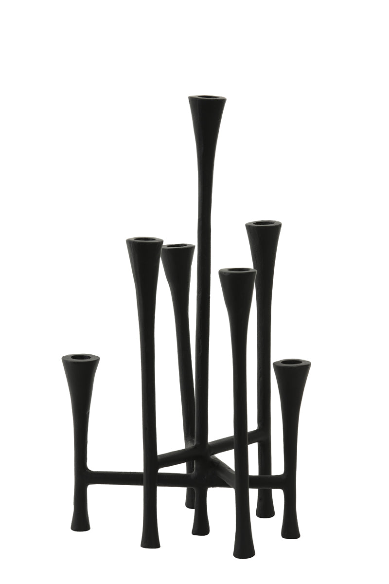 Olivier Black 7-Light Candle Holder 26x23x45 cm