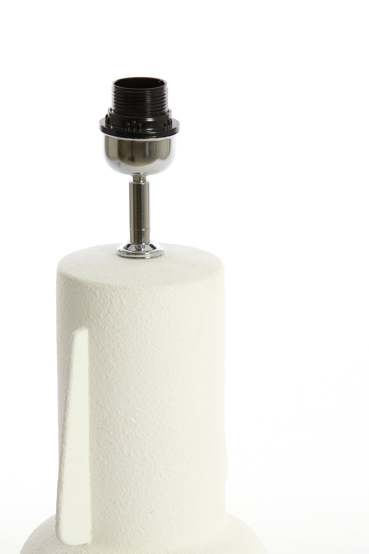 Elegant Mataram Ceramic Lamp Base in Matte Cream Finish (Ø19.5x47 cm)