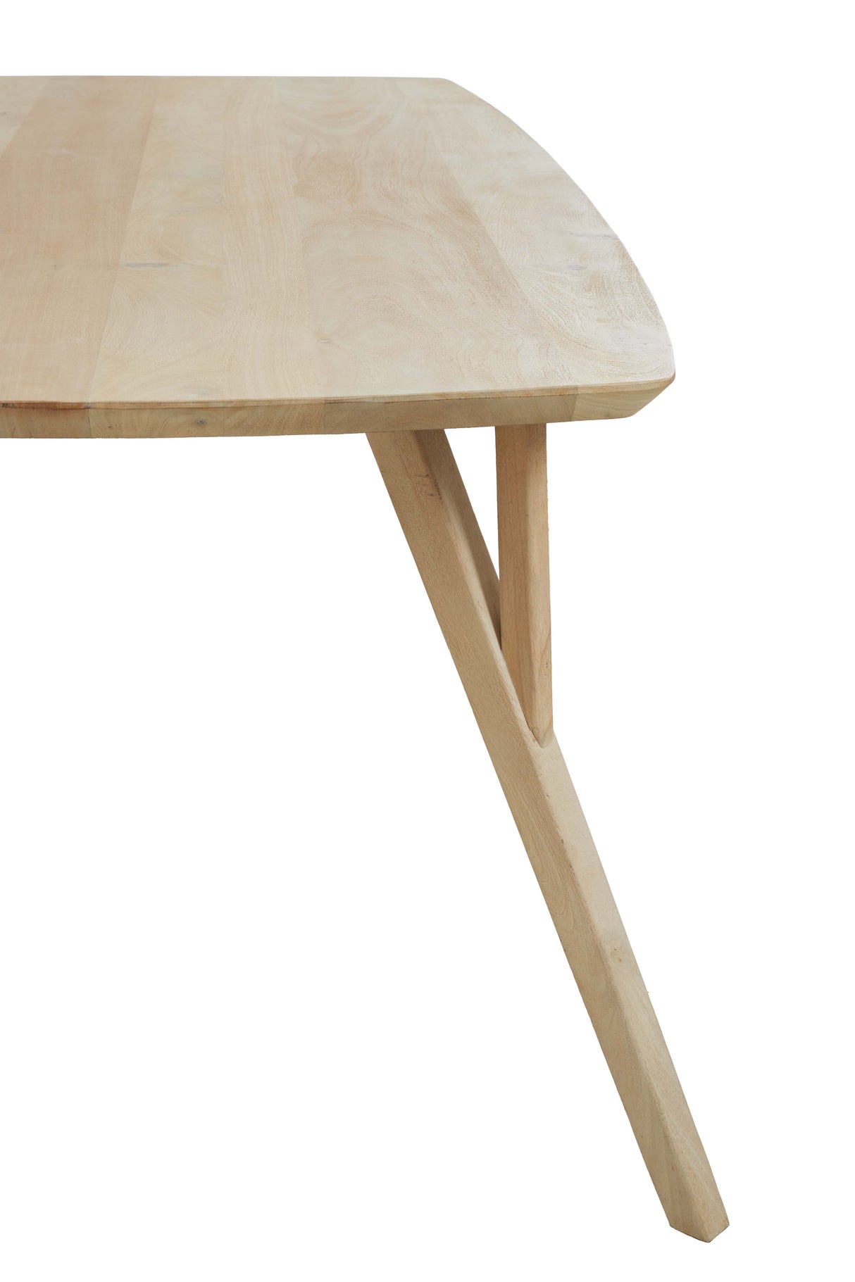 Elegant 200x100x76 cm Dining Table in Natural Mango Wood Finish