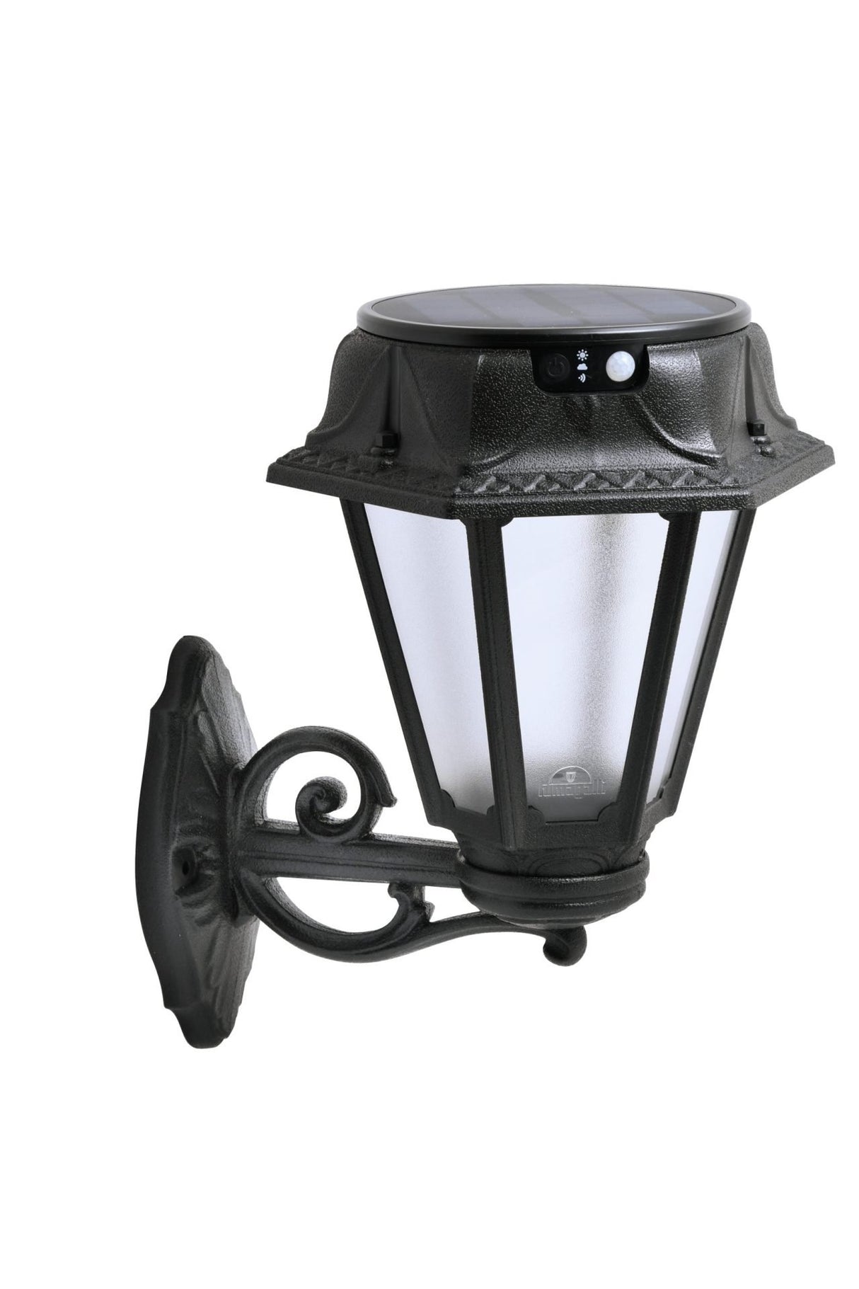 Rosetta Bisso Solar LED 280lm 4000K, Solar Wall Light, Black/Frosted