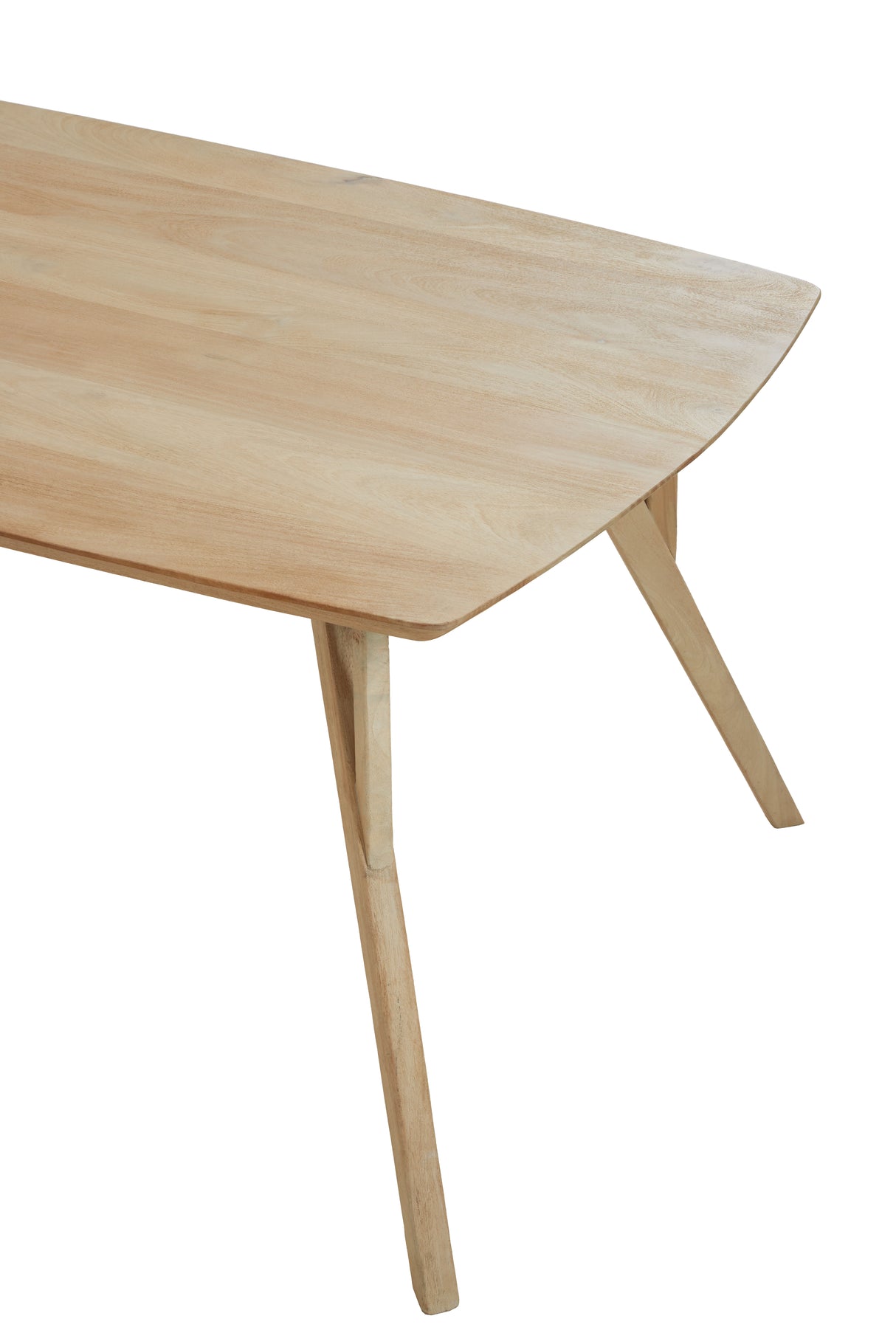 Elegant 200x100x76 cm Dining Table in Natural Mango Wood Finish