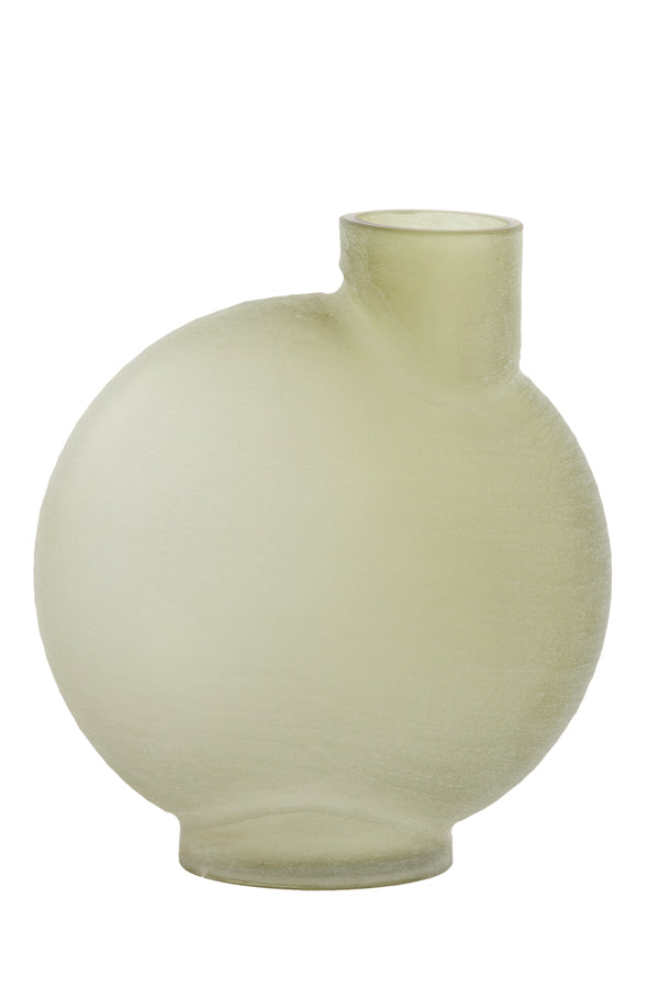 Olive Green Torna Glass Vase - 33x16.5x36.5 cm