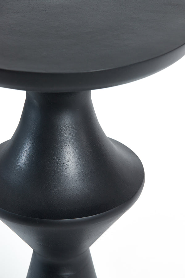 Elegant Matte Black Loboc Side Table 37.5x14x74 cm