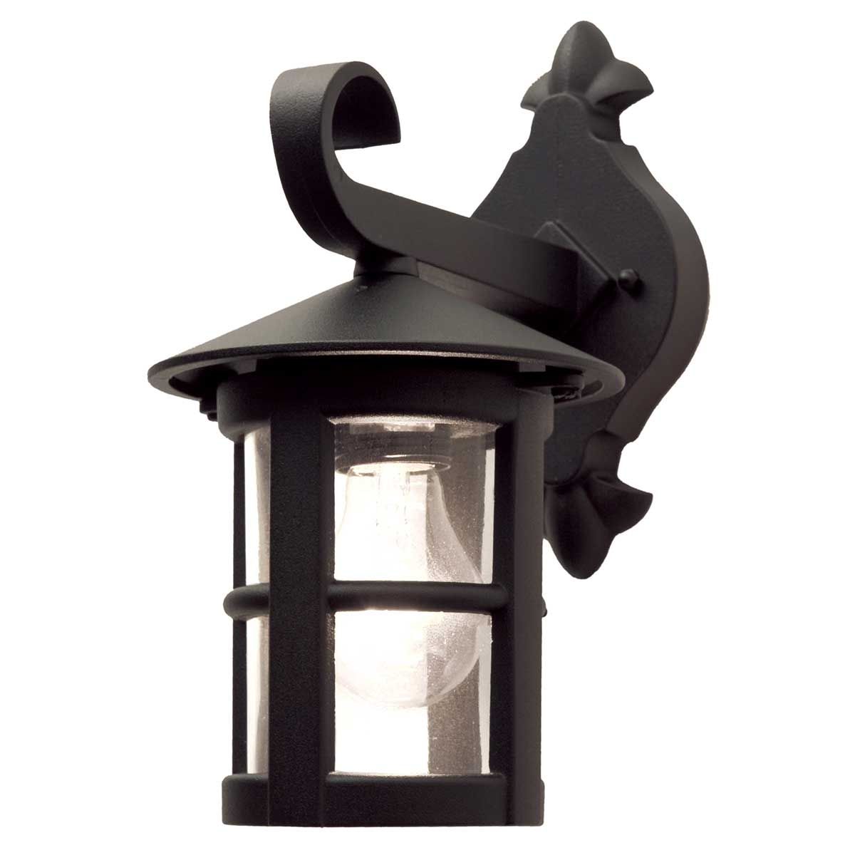 Elegant Black Die-Cast Aluminum Wall Lantern