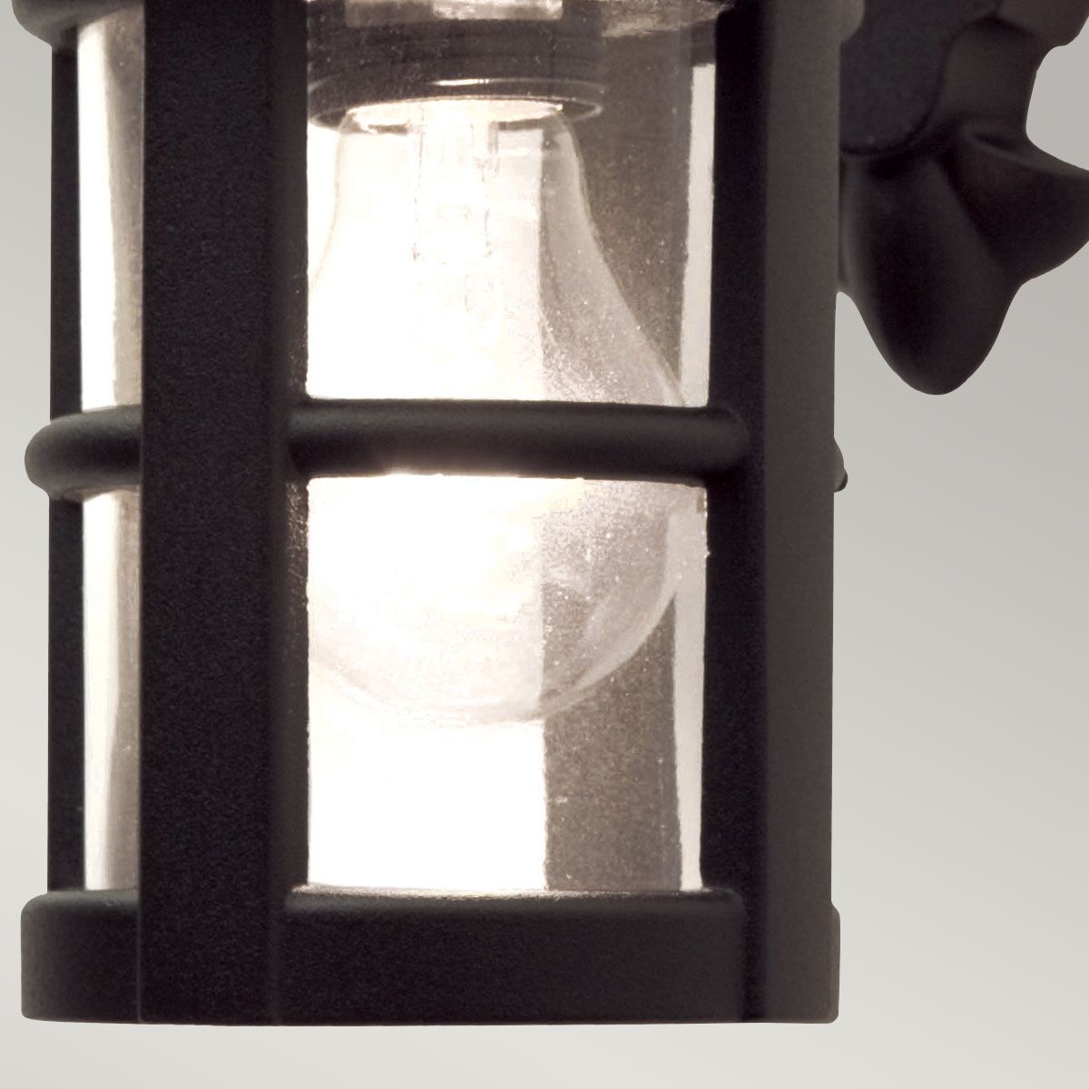 Elegant Black Die-Cast Aluminum Wall Lantern