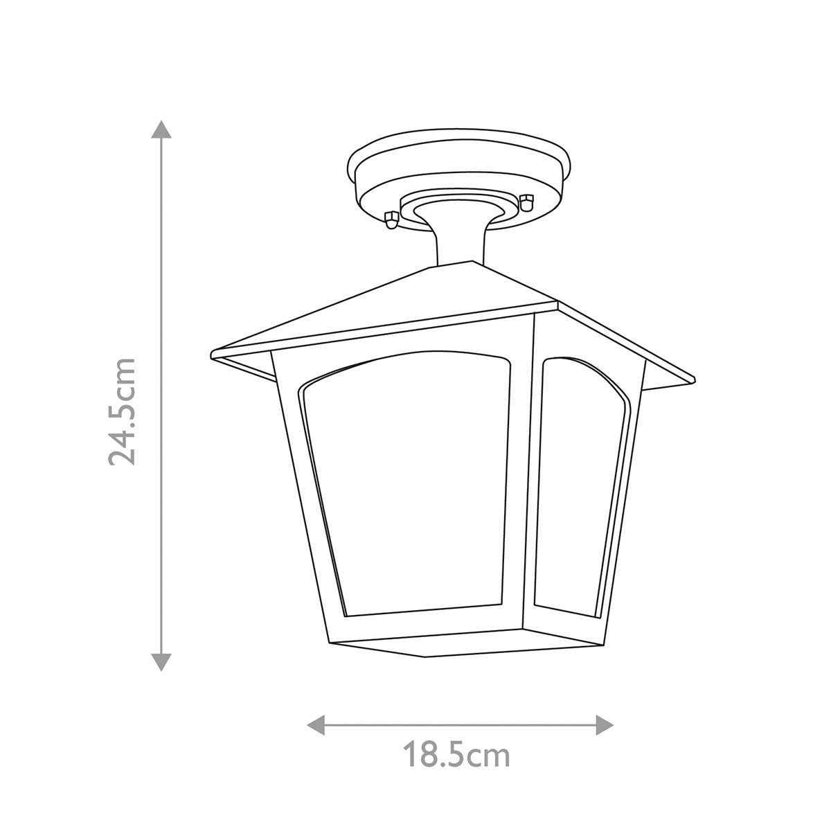 York Heritage Black Lantern Fixture