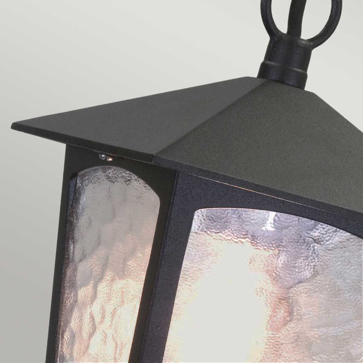 Elegant York Chain Lantern in Black Finish