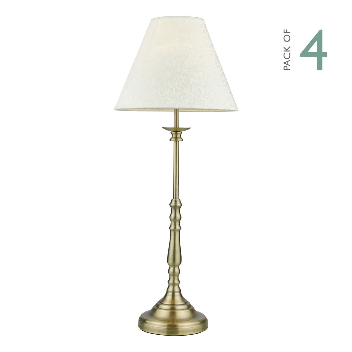 Blenheim Table Lamp Antique Brass With Shade (Multipack)