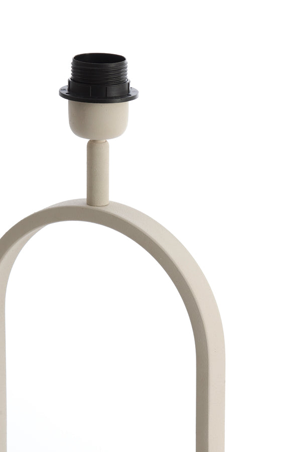 Elegant Cream Jamiri Lamp Base - 20x10x45 cm