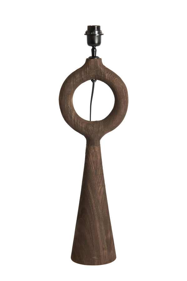 Dark Brown Matt Wood Sabuli Lamp Stand 17x20x57 cm