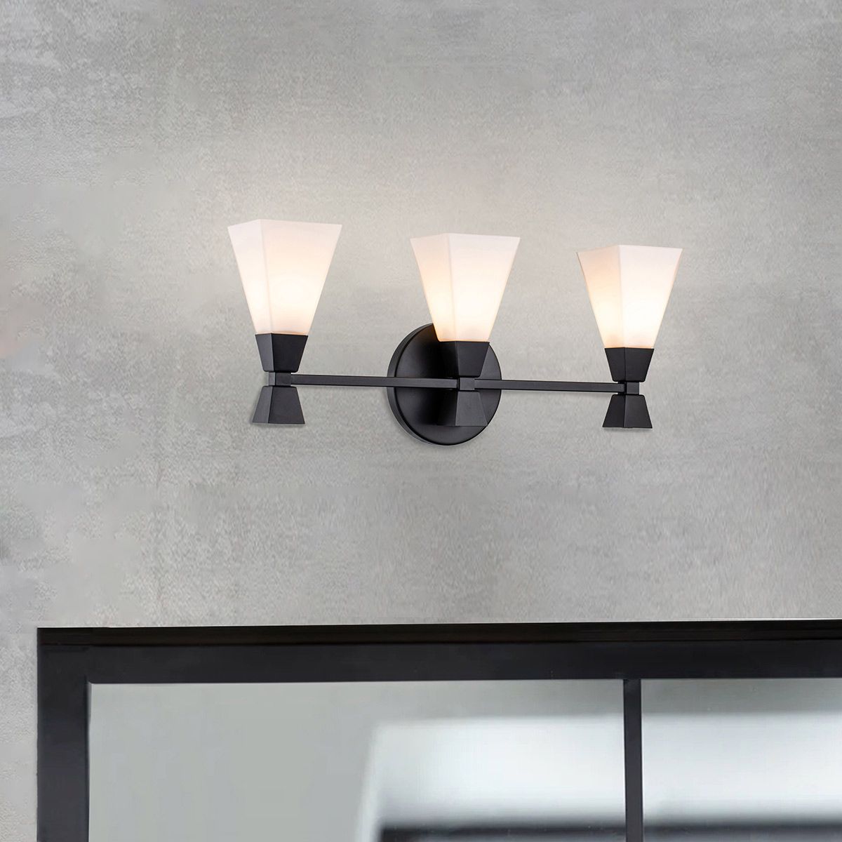 Bowtie 3lt Wall Light - Matte Black Matte Black