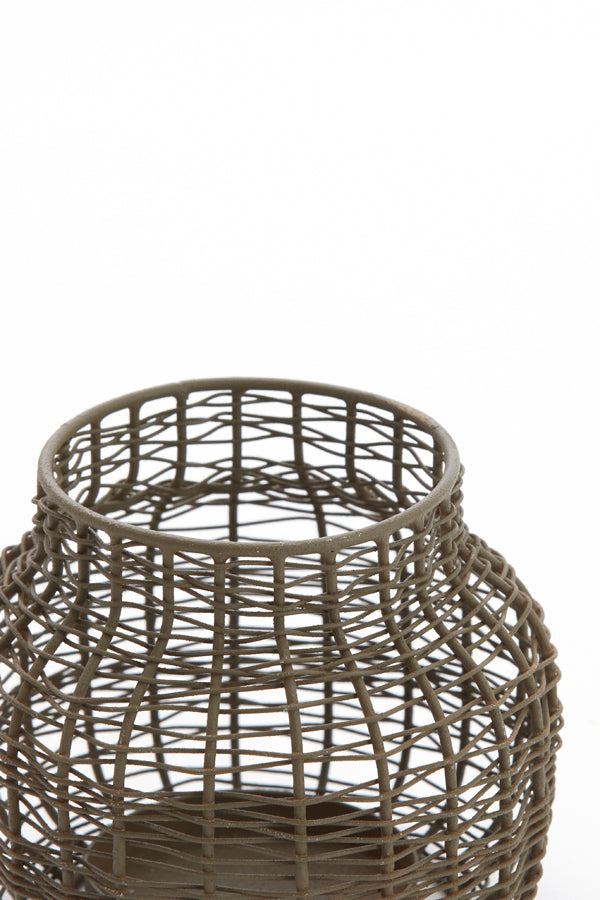 Smoky Grey Valery Tealight Holder Ø12x10 cm